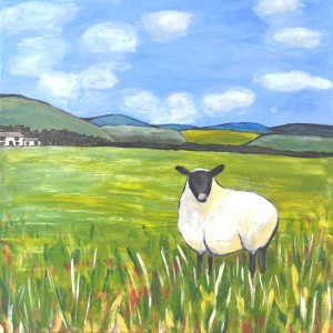 Sheep in a Nearby Field